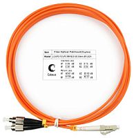Cabeus FOP-62-LC-FC-5m Шнур оптический duplex LC-FC 62,5/125 mm 5м LSZH | код 7600c | Cabeus