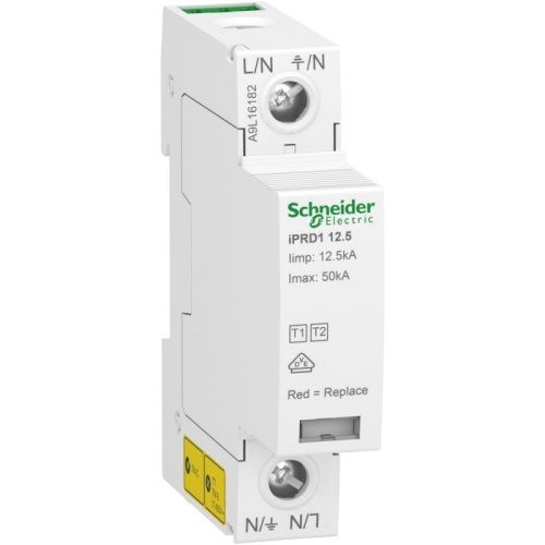 УЗИП iPRD1 12.5r 1P 50kA КЛАСС 1+2 с картриджем | код A9L16182 | SCHNEIDER ELECTRIC