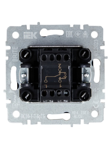 BRITE Выключ. 1-кл. прох. с инд. 10А ВС10-1-7-БрТБ бр. IEK | код BR-V12-1-10-K45 | IEK фото 6