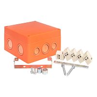 Коробка распаячная огнестойкая (126х126х74) 5 дв/1,5-6/12 IP66 EKF PROxima | код plc-kmrf-126-506-2 | EKF