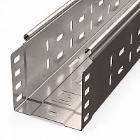 Лоток перфорированный Стандарт INOX (AISI 409) 100х100х3000 (0,7 мм) (6 м/уп) Промрукав | код PR16.2410 | ПРОМРУКАВ