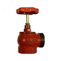 Клапан пожарный чугунный КПЧМ 65-1 Ду65 Ру16 муфта-резьб 90 гр с датчиком положения | код 110032 | Апогей