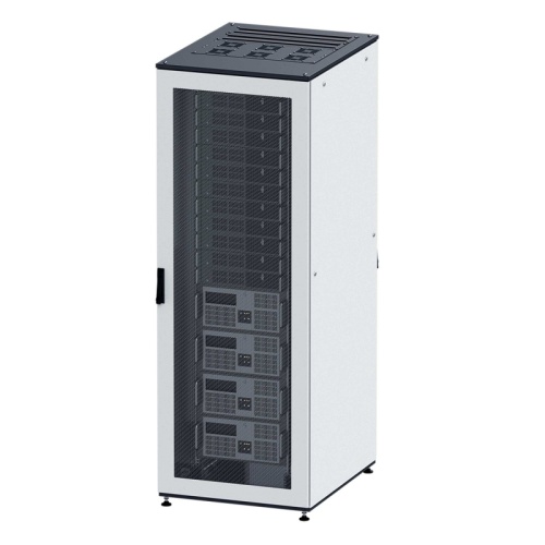 Собранный напольный 19 IT-CQE, 42U 800х800 двери стекло/сплошная, RAL7011/7035 | код R5DC4288GS | DKC