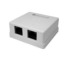 Компьютерная розетка 8P8C (RJ-45), UTP, Cat.6, 2 порта | код 10-0310 | SUPRLAN