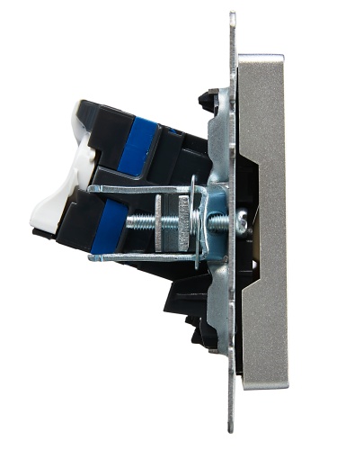 BRITE Роз. комп. 2-ая RJ45 кат.6 РК11-2-БрА алюм. IEK | код BR-K20-2-K47 | IEK фото 2