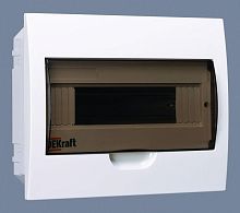 Корпус модульный встраиваемый ЩРВ-П-12 тонированная дверь IP41: 1ряд, 12 модулей, 222 х 280 х 92 (ВхШхГ) | код. 31004DEK | DEKraft