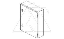 Щит моноблочный 600x600x210мм (ВхШхГ) навесной с монтажной панелью, 1 глухая дверь, 2 замка, 2 петли, RAL7035, IP66 | код DM256-621 | Tekpan