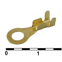 Наконечник кольцевой неизолированный RUICHI DJ431-4B, 1,0…1,5 мм?, латунь H65Y | код 81003 | Ruichi