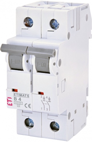 Авт. выключатель ETIMAT 6 2p B 4А (6 kA) | код 002113511 | ETI