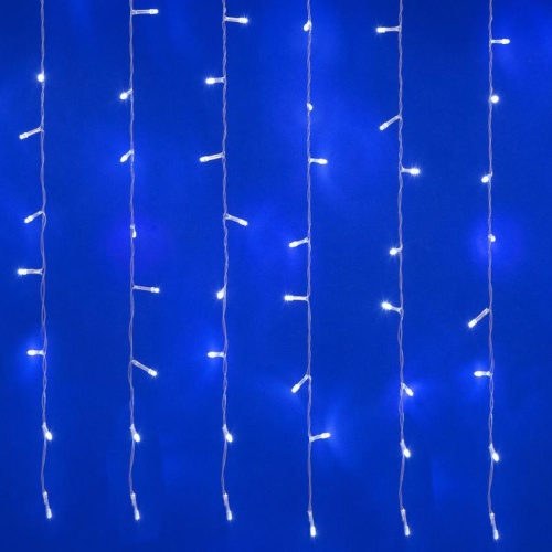 Занавес светодиодный ULD-C3020-384/DTA/RC WHITE IP44 3х2м 384 LED бел. свет провод прозр. gульт ДУ (в/к) Uniel UL-00008562