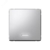 Выключатель 1-кл. ArtGallery (сх. 1а) 10AX с подсветкой механизм алюм. | код GAL000313 | Systeme Electric