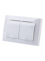 Розетка двойная 2П+З с защ. шт. и крышкой 16А 250В IP44 белая Таймыр TDM | код SQ1814-0076 | TDM