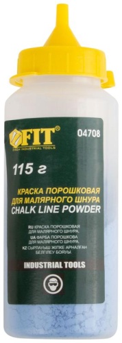 Шнур малярный отбойный, ABS пластиковый прорезиненный корпус 30 м + краска разметочная 115 гр | код 4708 | FIT