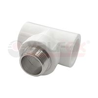 Тройник переходной с наружной резьбой 32х1'х32 (30/10) БЕЛЫЙ | код. 10128032-PRO | Valfex