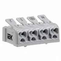 Клемма пружинная соединительная КСПн4-2L+N+PE | код. UKZ-B06-4P-H1-E0-10 | IEK