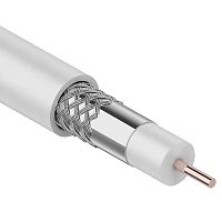 Кабель коаксиальный RG-6U, 75 Ом, CCS/Al/Al, 48%, белый, бухта 100 м PROconnect | код 01-2205| PROCONNECT
