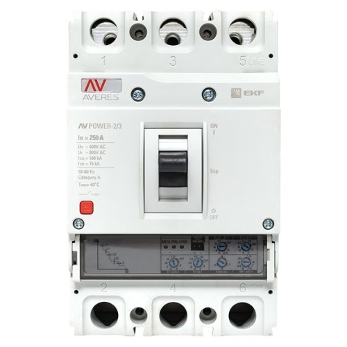 Автоматический выключатель AV POWER-2/3 250А 100kA ETU2,0 AVERES | код mccb-23-250H-2.0-av | EKF фото 4