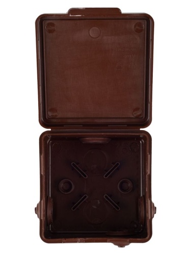 Коробка распределительная КМ 80х80х50мм для наружного монтажа с откидной крышкой IP54 7 вв. дуб | код UKO31-080-080-050-K24-54 | IEK фото 3