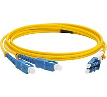 Оптический патч-корд NM дуплексный LC/UPC-SC/UPC, SM G.652D, 3.0 мм, желтый, 2.0 м | код NM-2LC-2SC/SU-2.0 | NEWMAX