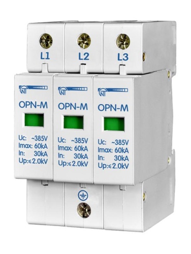 Ограничитель перенапряжения 3 модуля 380В In10kA OPN-M (3S)10kA | код 567893-10 | Новатек-Электро