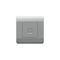 (NEW3-E) Розетка компьютерная 1хRJ45, серебряный | код 431417 | CHINT
