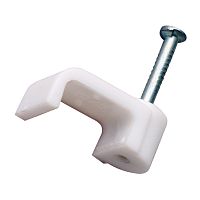 Крепеж кабеля плоский 5 х 2 мм, белый (упак. 50 шт) REXANT | код 07-4205 | REXANT