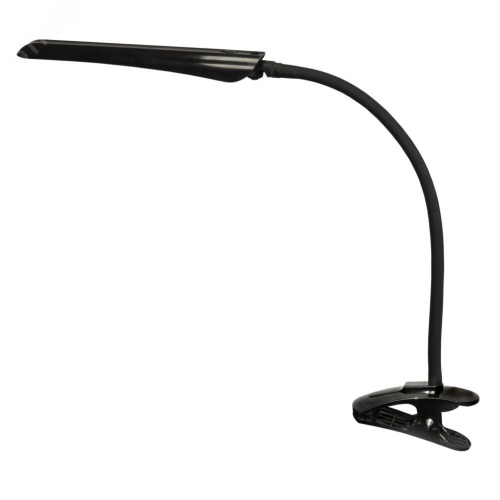 Светильник Гермес ПШ (LED, на прищепке), 8Вт, гибкая стойка 450 мм, сенсорный выкл., черный | код 814 | Трансвит