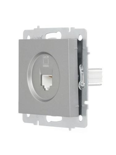Розетка компьютерная 1-м СП Vesna механизм платина LEZARD 742-3588-140 фото 2