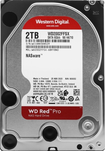 Жесткий диск WD SATA-III 2TB WD2002FFSX NAS Red Pro (7200rpm) 64Mb 3.5 | код 1522081 | WD