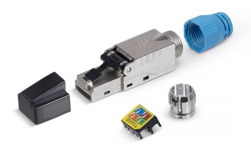 Коннектор RJ-45(8P8C) под витую пару, категория 8, экранированный, со вставкой | код 10070c | Cabeus фото 2