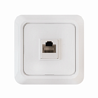 Розетка компьютерная RJ-45 BOLLETO белая 7035 IN HOME | код 4690612018294 | IN HOME