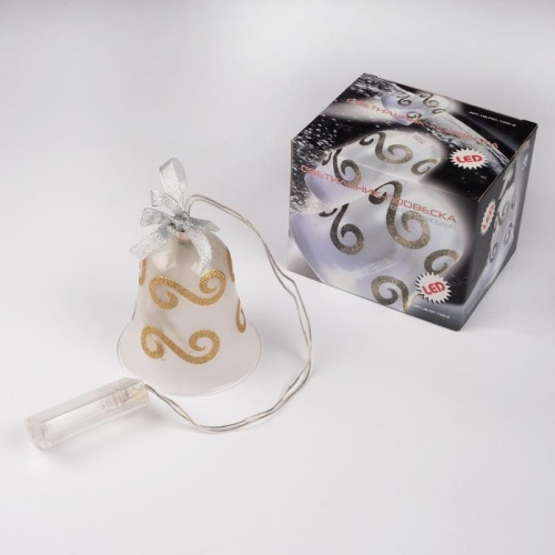 Игрушка на елку "Светящийся шар" LBLFS1-10B-2 10см на батарейках 2АА бел. (упак.24 шт) SHLights 4610003329525 фото 5