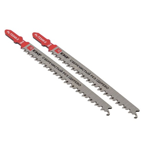 Пилка для электролобзика T234X (быстрый чистовой рез по дереву)(SK5) (уп.2шт) Professional | код pl-t234x-2 | EKF фото 2