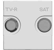Zenit Розетка телевизионная TV-R-SAT оконечная с накладкой серебро | код N2251.7 PL | ABB
