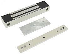 Замок электромагнитный влагозащищенный IP 67, механический компенсатор эффекта остаточной намагниченности на якоре замка | код ML-100K с планкой бел | AccordTec