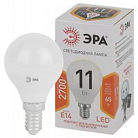 Лампа светодиодная P45-11W-827-E14 шар 880лм | Код. Б0032986 | ЭРА