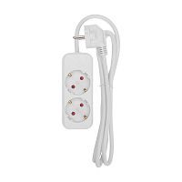 Удлинитель STANDARD 2 гнезда, 1,5м, 3х1,0мм?, с/з, белый REXANT | код 13-4003 | REXANT