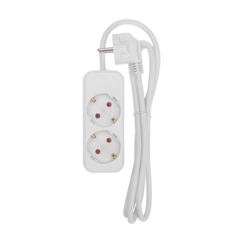 Удлинитель STANDARD 2 гнезда, 1,5м, 3х1,0мм?, с/з, белый REXANT | код 13-4003 | REXANT