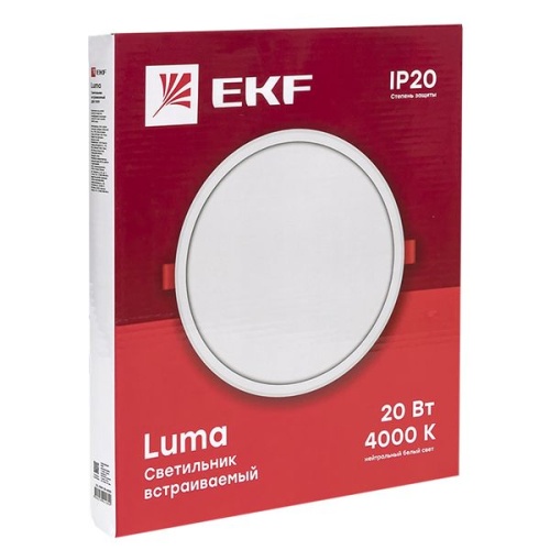 Светильник встраиваемый светодиодный ДВО 1009 20Вт 4000K IP20 Basic | код DLL-1009-20-4000 | EKF фото 3
