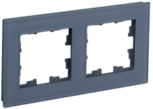BRITE Рамка 2-мест. РУ-2-2-Бр стекло маренго матовый IEK | код BR-M22-G-31-K35 | IEK