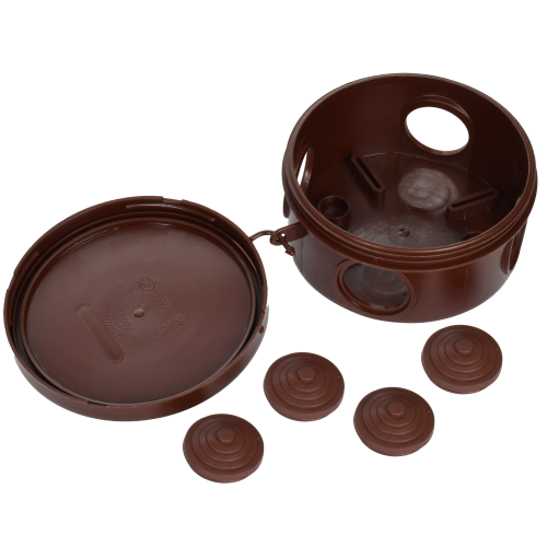 Коробка расп. КМ для о/п D=85х40мм IP54 4 вв. дуб IEK | код UKO21-085-040-000-K24-54 | IEK фото 4