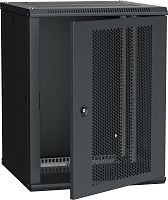 ITK Шкаф настенный LINEA W 12U 600х600мм дверь перфорированная RAL 9005 | код LWR5-12U66-PF | IEK