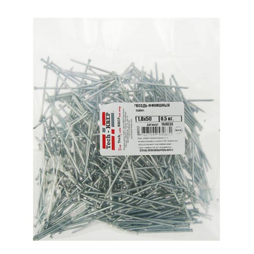 Гвоздь финишный 1.8х50 оцинк. (уп.0.5кг) Tech-Krep/Zitar 104838 Гвоздь финишный 1.8х50 оцинк. (уп.0.5кг) Tech-Krep/Zitar 104838