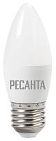 Лампа светодиодная LL-R-C37-6W-230-4K-E27 (свеча, 6Вт, нейтр., Е27) Ресанта, , Шт | код 76/1/10 | РЕСАНТА