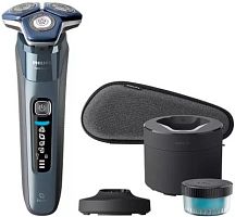 Бритва роторная Philips S7882/55 реж.эл.:4 питан.:аккум. синий/серебристый | код 1921225 | PHILIPS