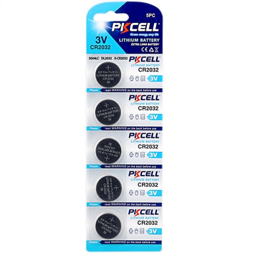 Литиевый элемент питания PKCELL CR2032-5B тип - CR2032 5 шт в блистере | код CR2032-5B | PKCELL