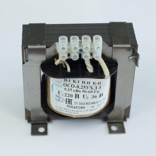 Трансформатор напряжения понижающий ОСО-0.4-09 УХЛ 3 220/12-24-36-42-110 (многовыводной) | код ОС0000036882 | ФКУ ИК-1 (Кострома) фото 2