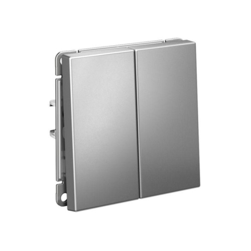 ARTGALLERY 2-клавишный ВЫКЛЮЧАТЕЛЬ КНОПОЧНЫЙ, 10АХ, механизм, быстрозажимные клеммы, СТАЛЬ | код GAL000917S | Systeme Electric фото 7