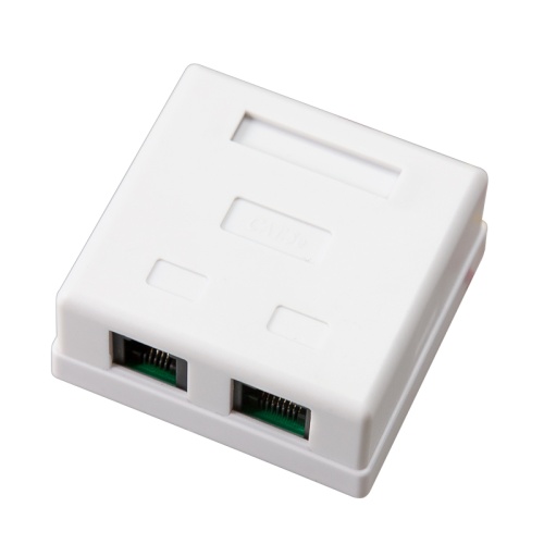 REXANT Розетка комбинированная внешняя, RJ-45(8P-8C) + RJ-11(6P-4C), UTP неэкранированная | код 03-0120 | REXANT