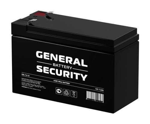 Аккумулятор 12В 7.2А.ч | код GSL7.2-12 F2 | General Security